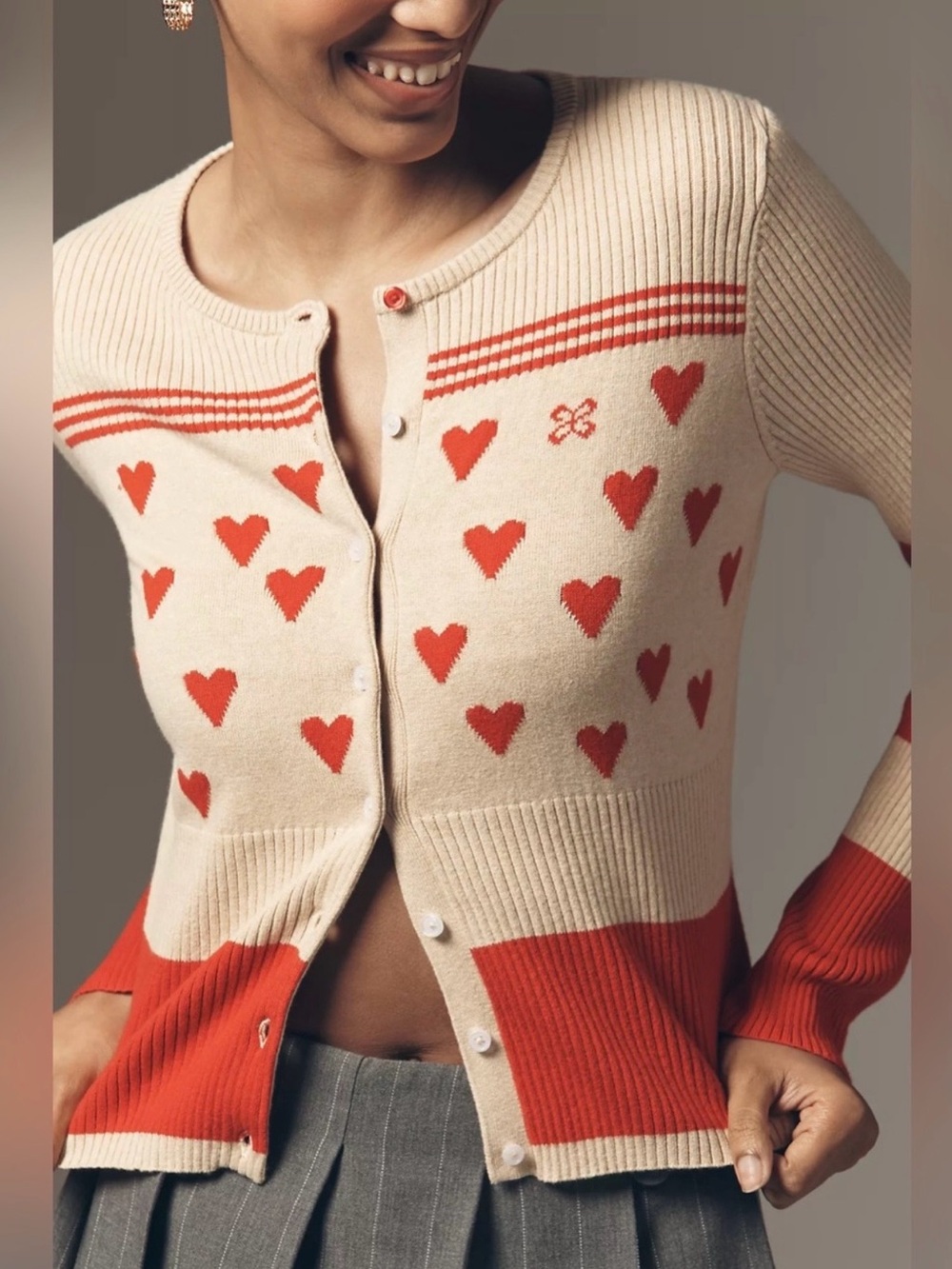 Maeve sweetheart long sleeve cardigan